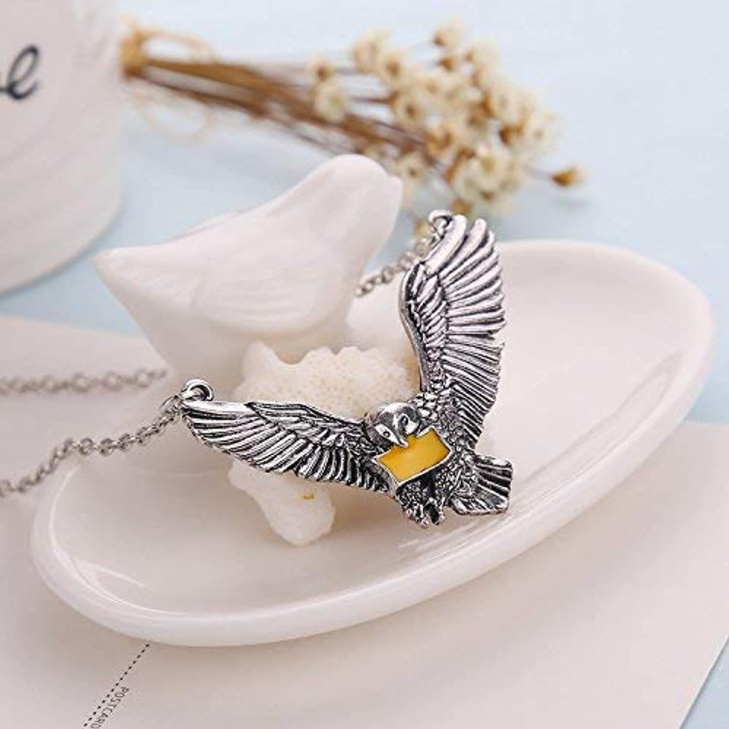 Yellow Chimes Harry Potter Hedwig Owl Uisex Necklace By Yellow Chimes Pendant For Girls (Silver Oxidized) (Ycfjpd-A11Owl-Sl)