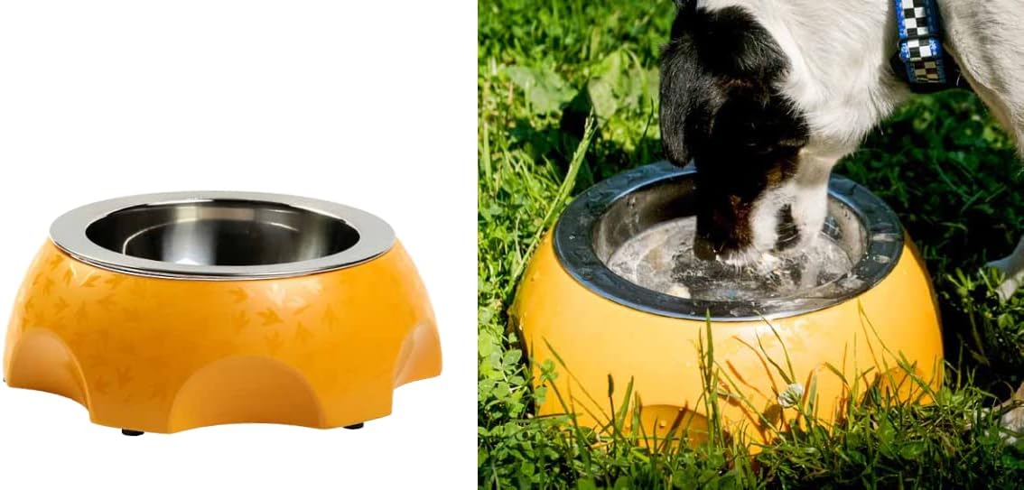 KIWI WALKER Pink Cheese Bowl for Dogs 26x9 cm