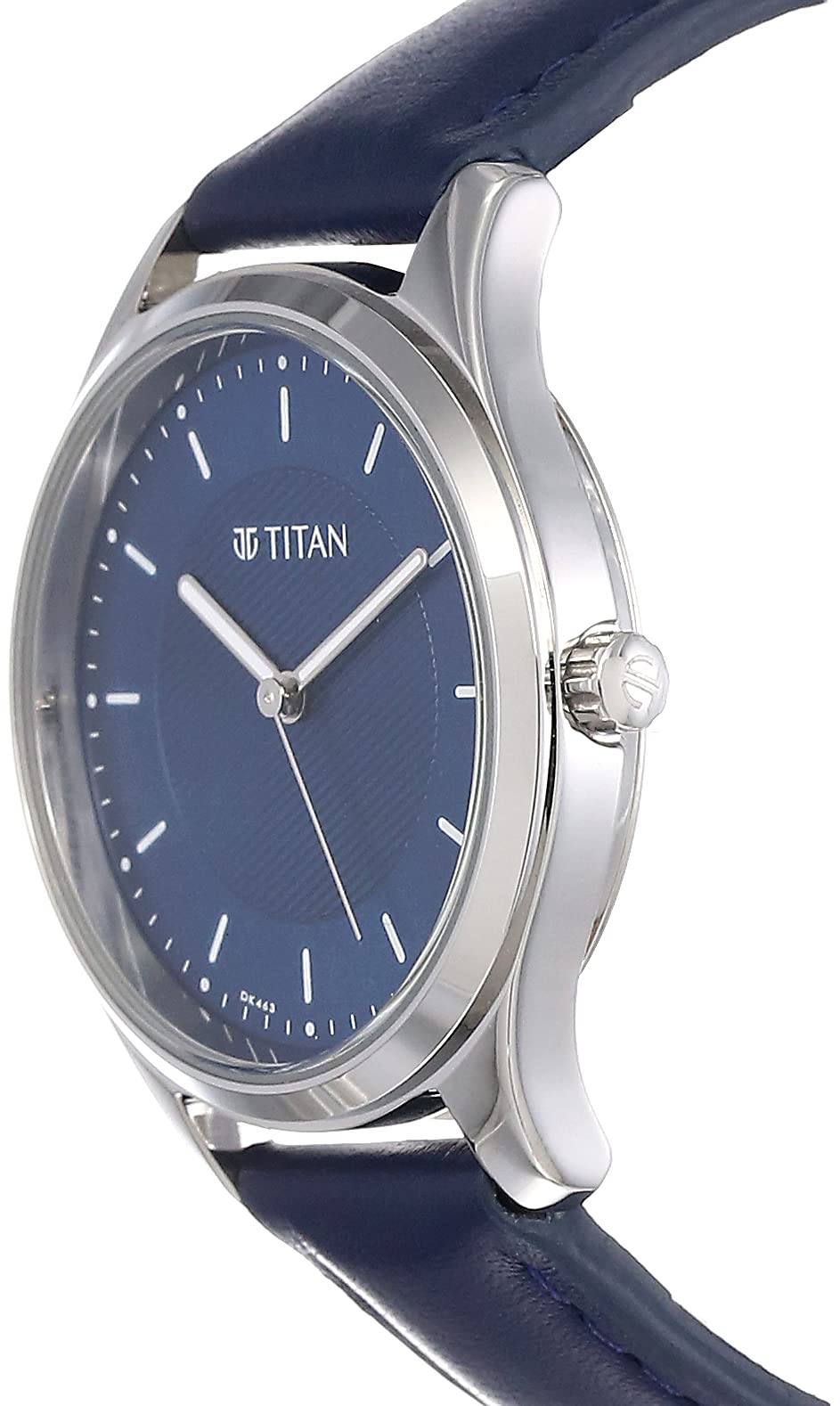 Titan Ladies Neo Economy Analog Blue Dial Women's Watch-NN2639SL02/NR2639SL02 Genuine Leather, Blue Strap