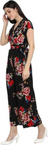 Styleville.In Printed Jumpsuit with Short Sleeves for Women,