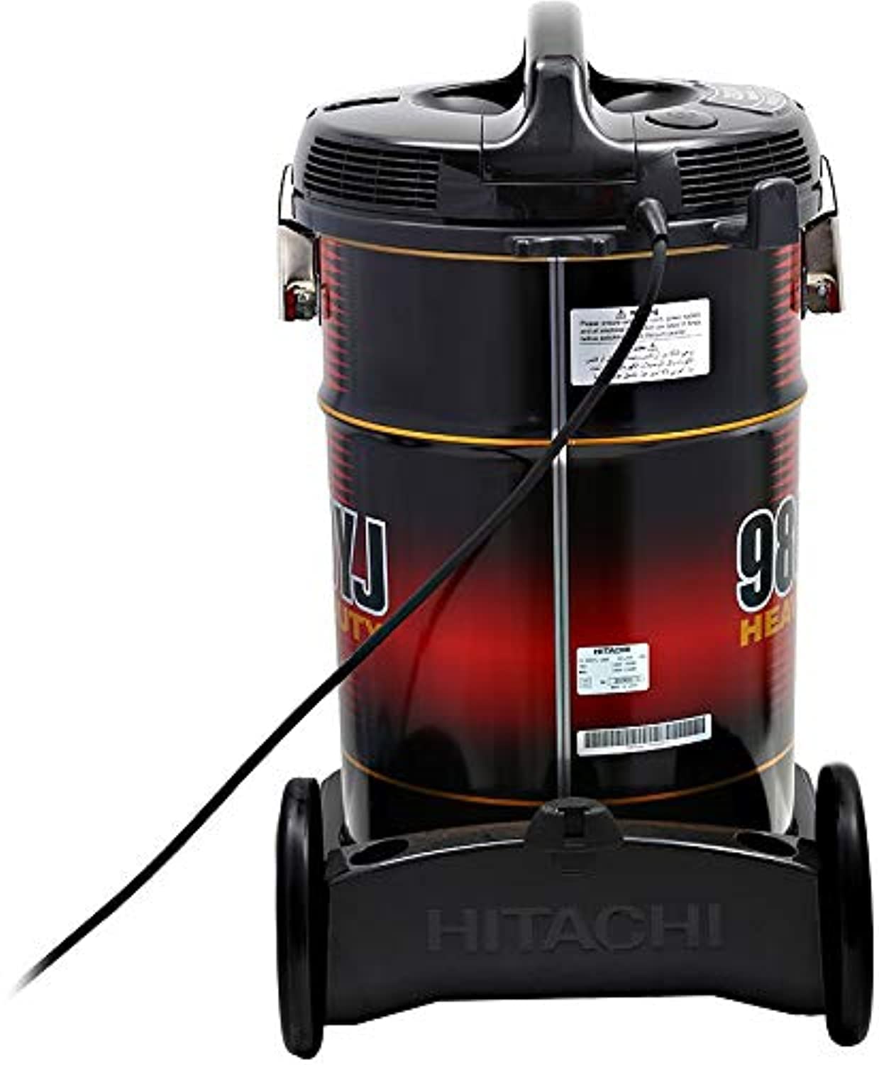 Hitachi Drum Vacuum Cleaner 2300 Watts, 21 Liters Dust Capacity, Removable & Washable Filter, Rug-Floor Nozzle With Multi Angle Head, Best For Home, Office & Mosque, MADE IN JAPAN, CV9800YJ240BR