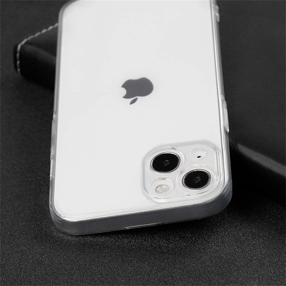 Muguian Case for iPhone 13, 6.1-Inch, Silky-Soft Touch, Full-Body Protective Case, Shockproof Cover with Microfiber Lining(Crystal Clear)