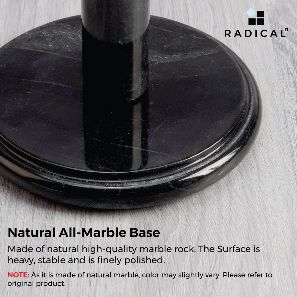 RADICALn Paper Towel Holder Black Handmade Marble Kitchen Towels Rack Paper Roll Holder Stand - Wrapping Paper Holder Towel - Hand Towel Rack Holder