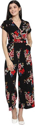 Styleville.In Printed Jumpsuit with Short Sleeves for Women,