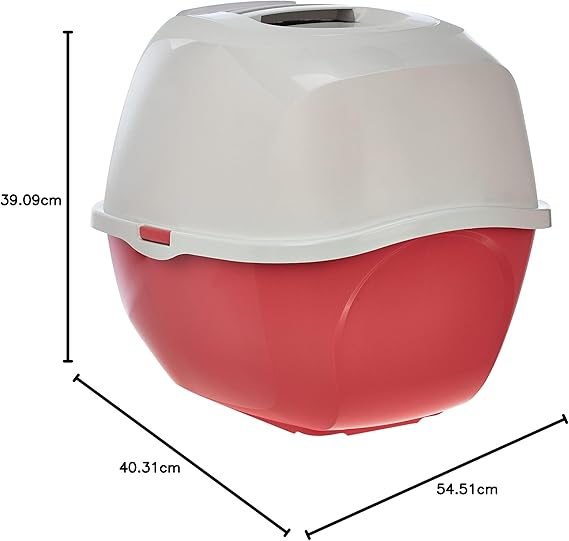 Moderna Smart Cat Litter Box - (Recycled) P4 L 54.5 x W 39.1 x H 40.3 cm - Red