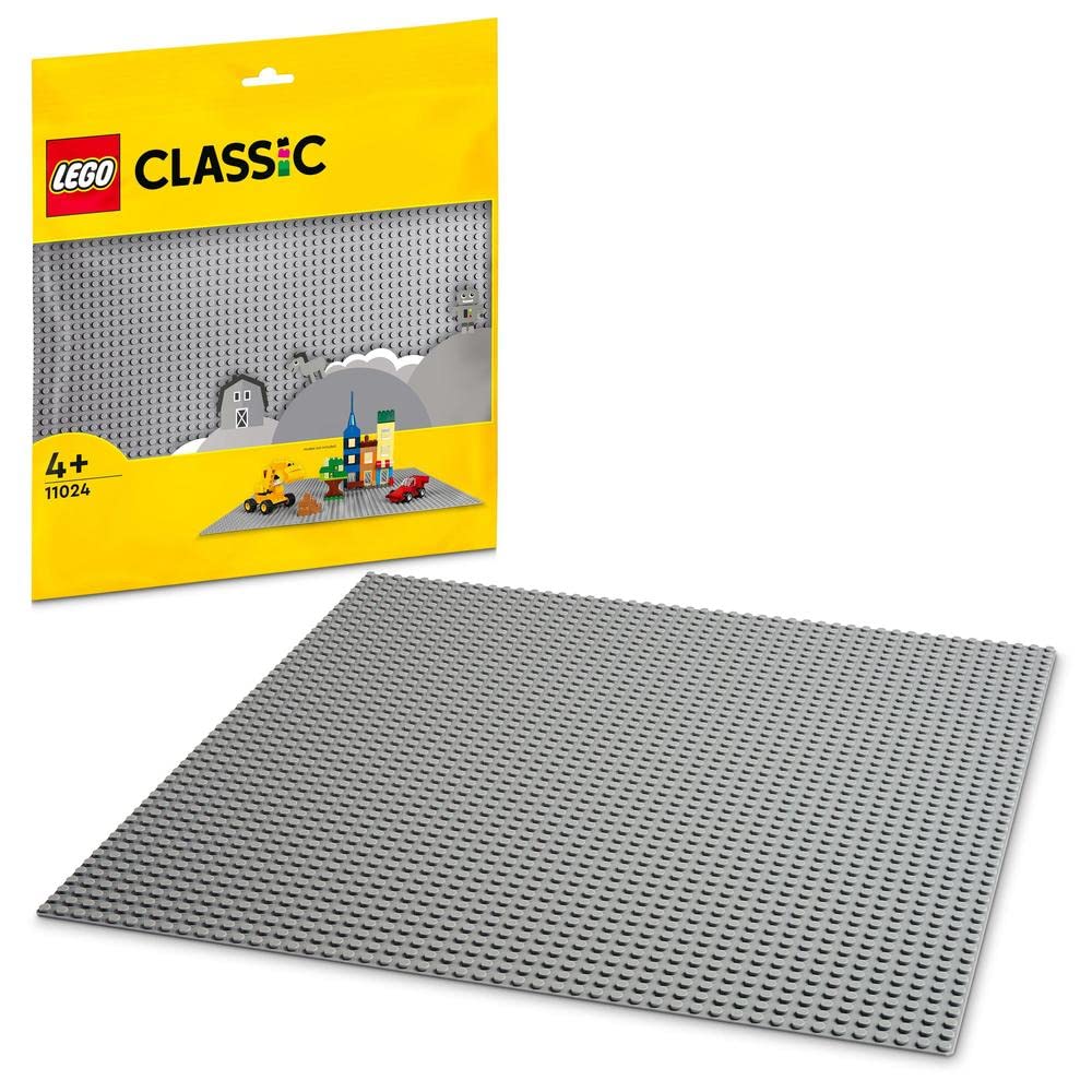 LEGO Classic Grey Baseplate 11024 Building Blocks Toy Set; Toys for Boys, Girls, and Kids (1 Piece)