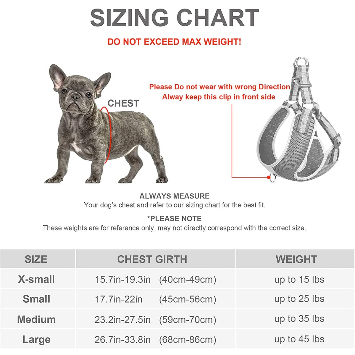 Fida Reflective TQ Adjustable Dog Harness, Lightweight Soft Mesh Small Blue