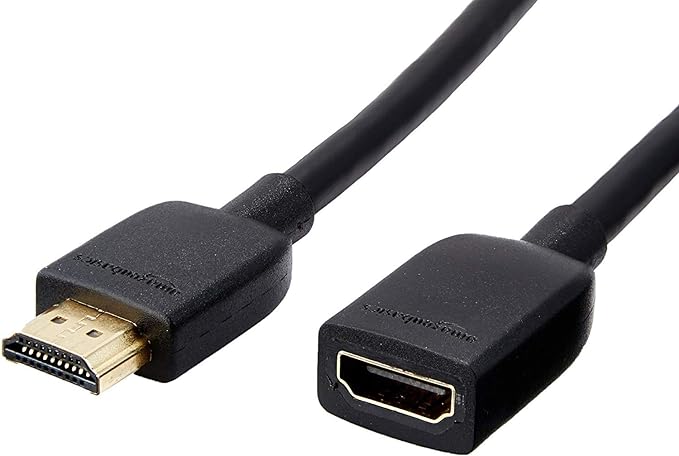 Amazon Basics High-Speed Male to Female HDMI Extension Cable - 3 Foot (1M)