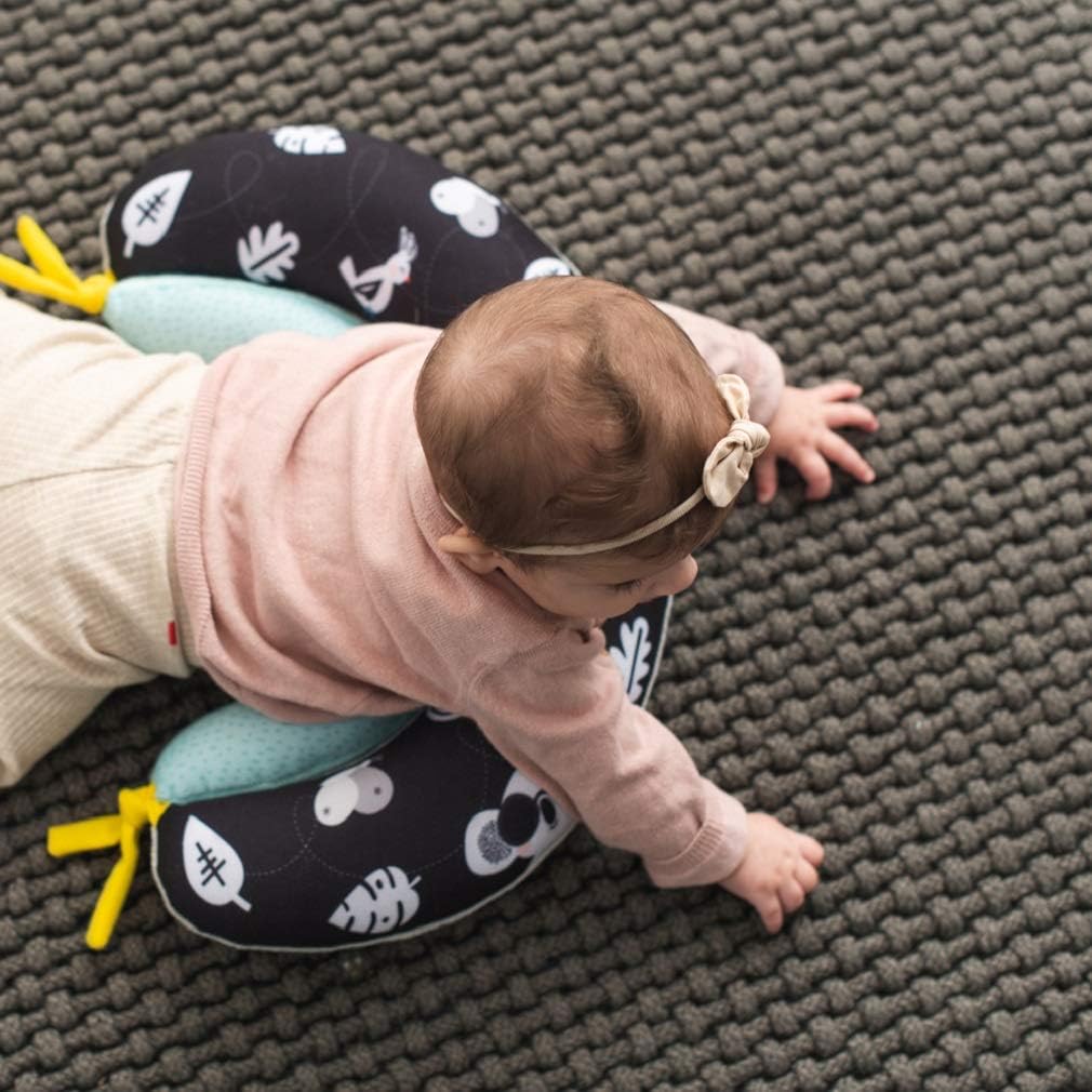 Taf Toys 2 in 1 Tummy-Time Soft Baby Developmental Pillow for 0-5 Months, Newborns and Infants Fun Play Time on Tummy