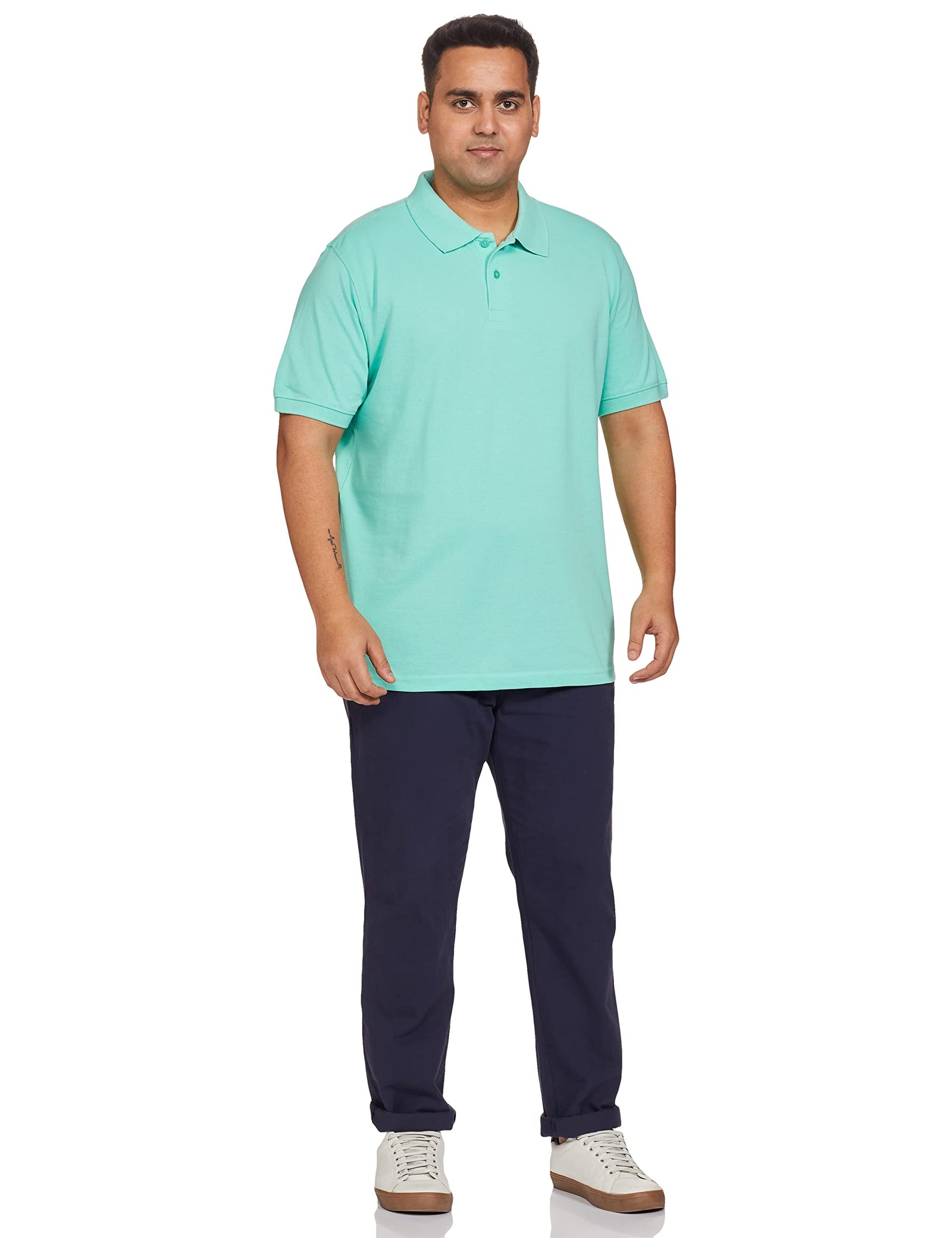 Amazon Brand - Symbol Men's Solid Regular Fit Half Sleeve Polo (Combo Pack of 2)