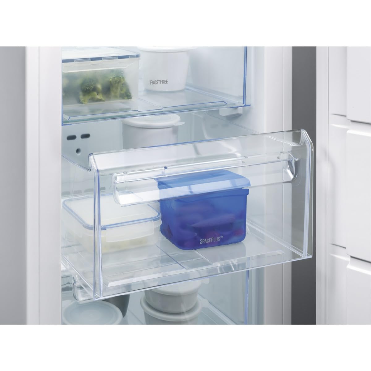 Electrolux Built in Upright Freezer 204L Net Capacity, No Frost Technology, Electronic Touch Controls with LCD Display, Fast Freeze System, High Efficiency & Low Noise, Reversible Door, EUC2244AOW