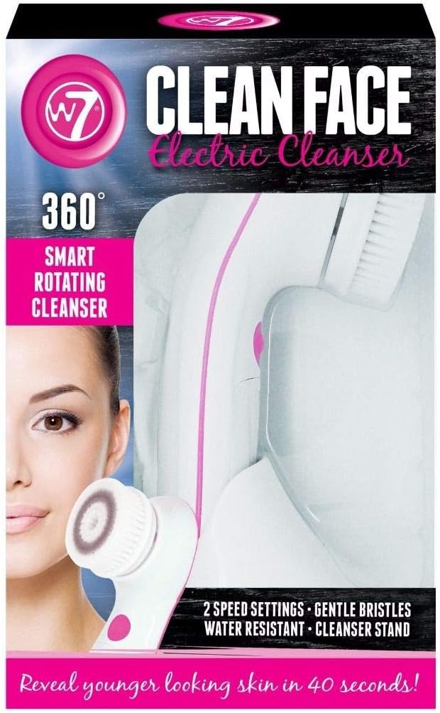 W7 Clean Face Electric Cleanser - White & Pink