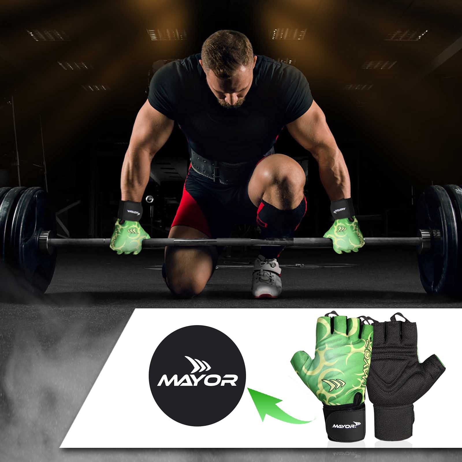 Mayor Pluto Exercise/Weight Lifting Gloves for Men, Women. Gym Gloves with Wrist Support for Workout Training Gloves Exercise Fitness, Hanging, Pull Ups, Suitable for Dumbbells & Cycling