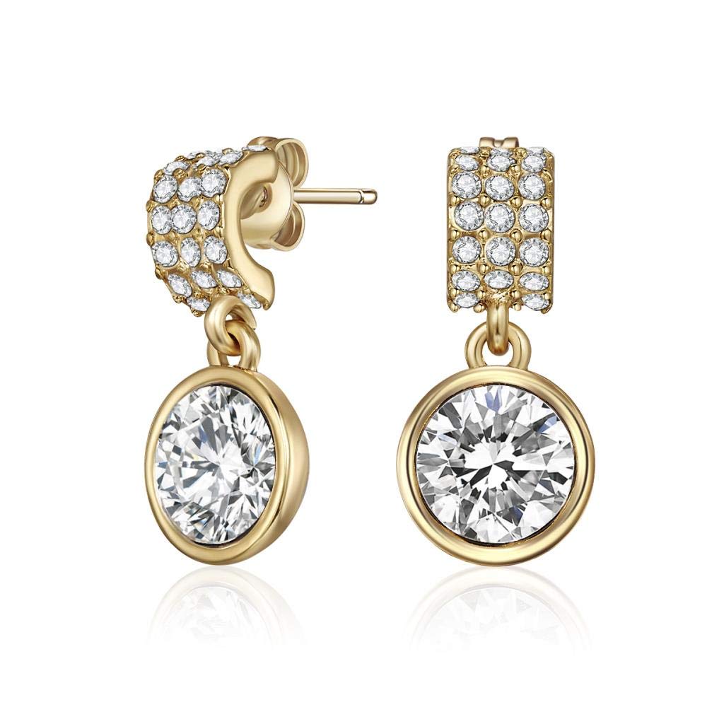 Mestige MSER3314 Women's Gold Plated Crystals Drop and Dangle Earrings