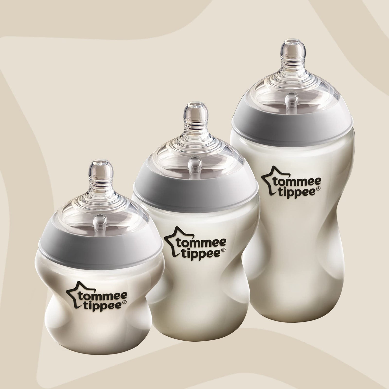 Tommee Tippee Closer To Nature Feeding Bottles 2X 340ml, White, 2342262071, 340 ml