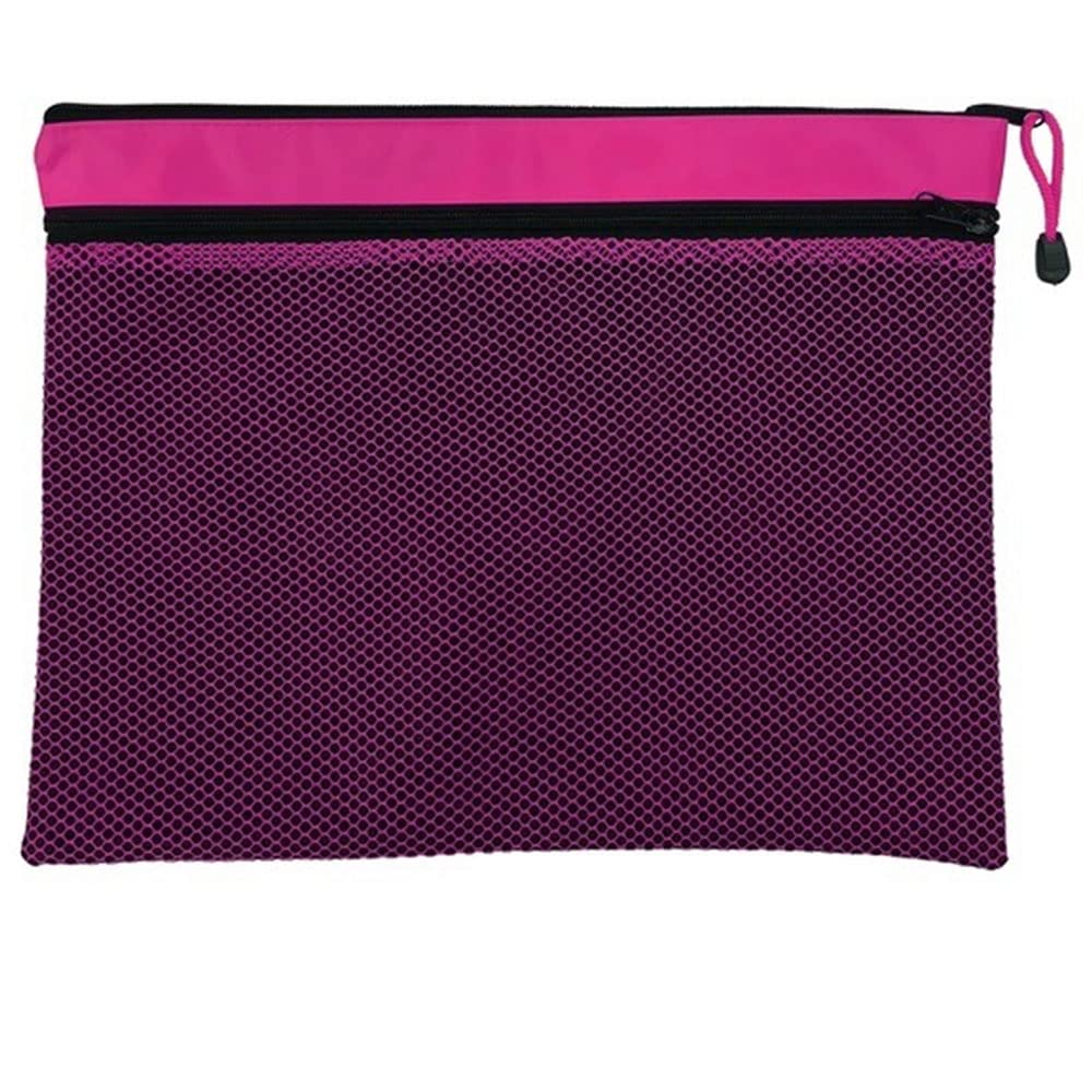 Maxi A4 Double Zipper Hexa Mesh Bag, Zipper Bag