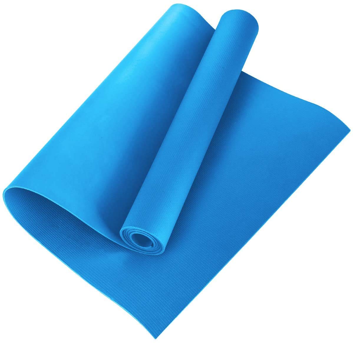 ARNV Yoga And Exercise Mat With Carrying Strap, 8Mm (Blue) (Made In India)