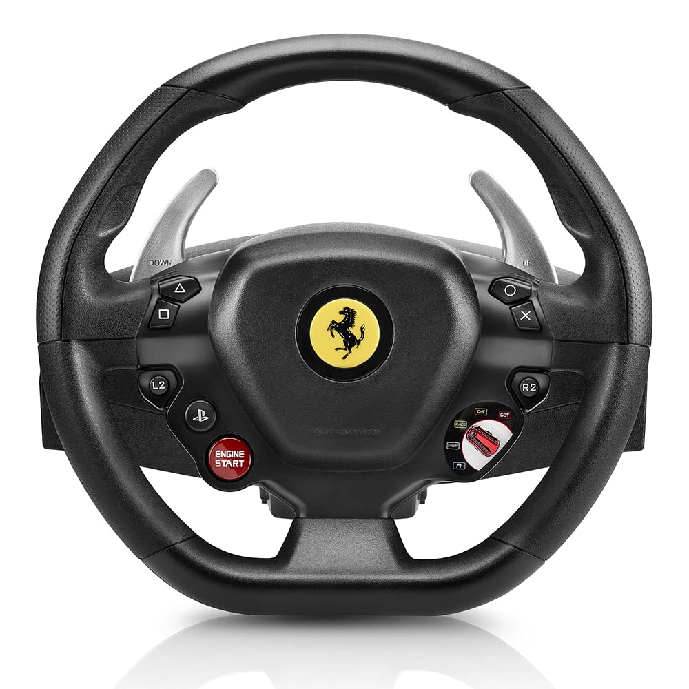 Thrustmaster T80 RW Ferrari 488 GTB Steering Wheel - Realistic Driving Experience for PlayStation - Become the King of the Track - PC/PS4/PS5