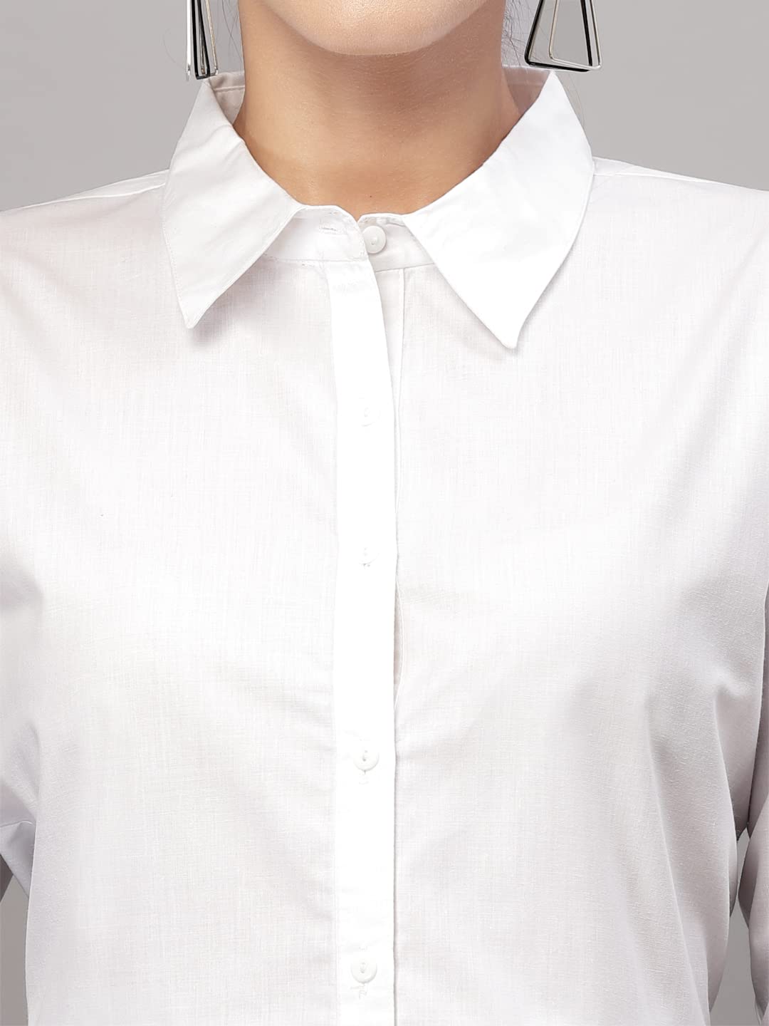 Krave Women Classic Formal Shirt.White