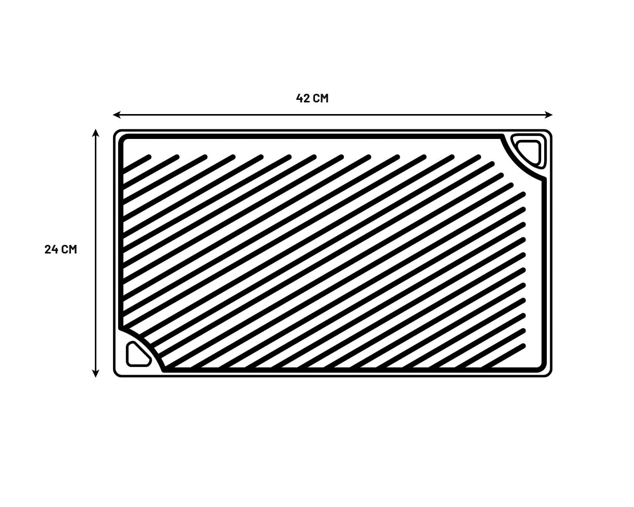 Lodge Pre Seasoned Cast Iron Rectangular Reversible Grill/Griddle, Black, 16.75 X 9.5 Inch,LDP3