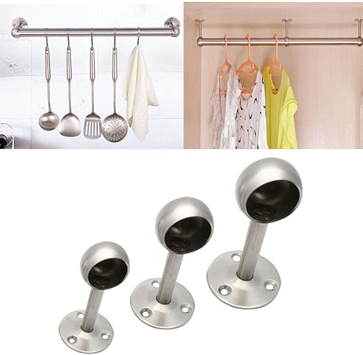 Shower Curtain Closet Rod Holder Pipe Flange Socket Ceiling Mount Bracket Pipe Fitting Parts Supports-4 Pack