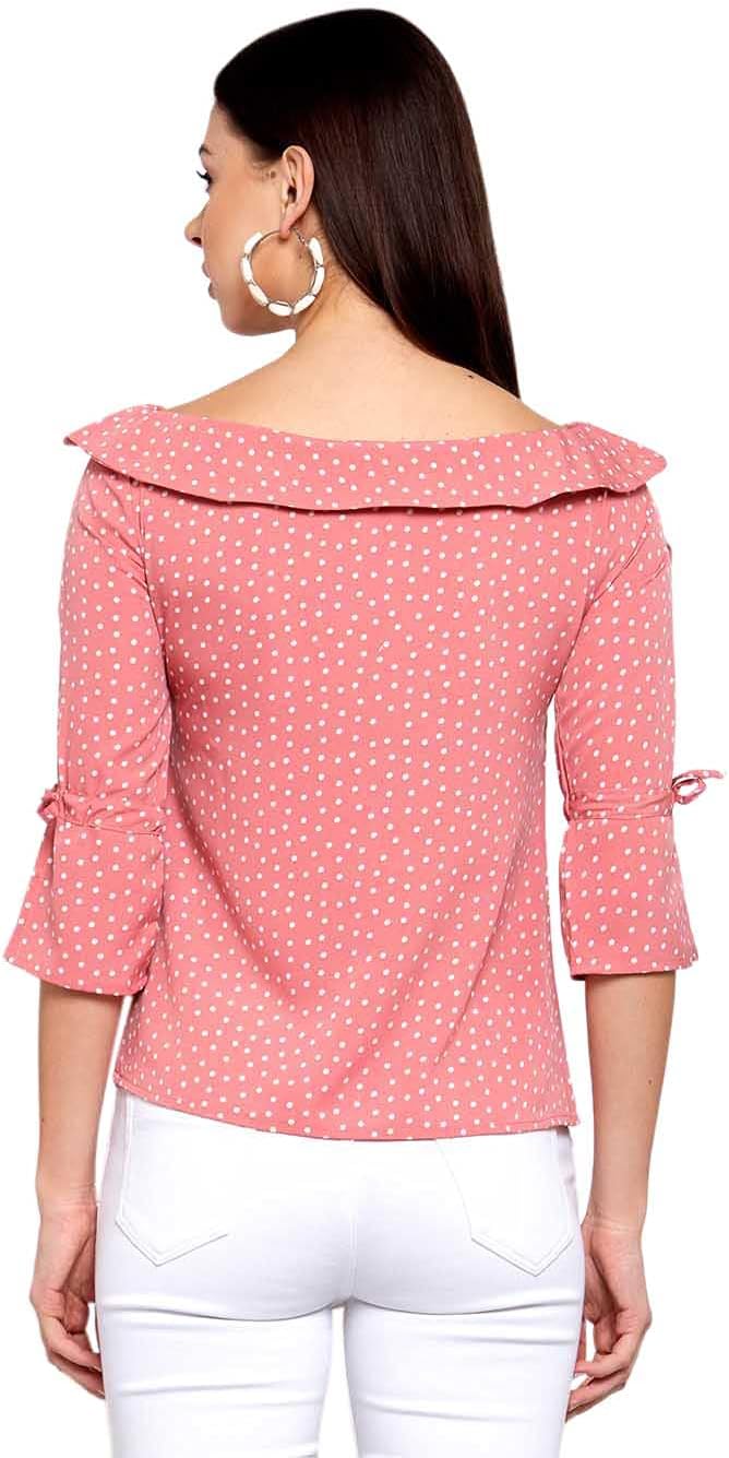 Krave Womens Pink Printed Top