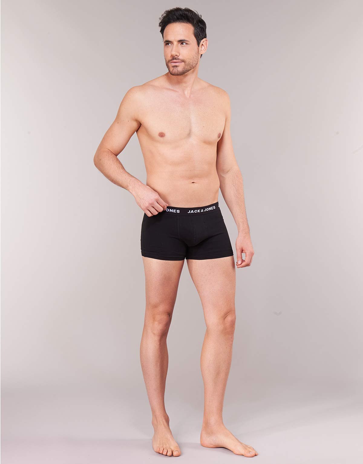 Jack & Jones NOS Men's Jachuey Trunks 5 Pack Noos Boxer Shorts, Black (Black Detail: Black & Black)