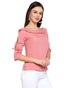 Krave Womens Pink Printed Top