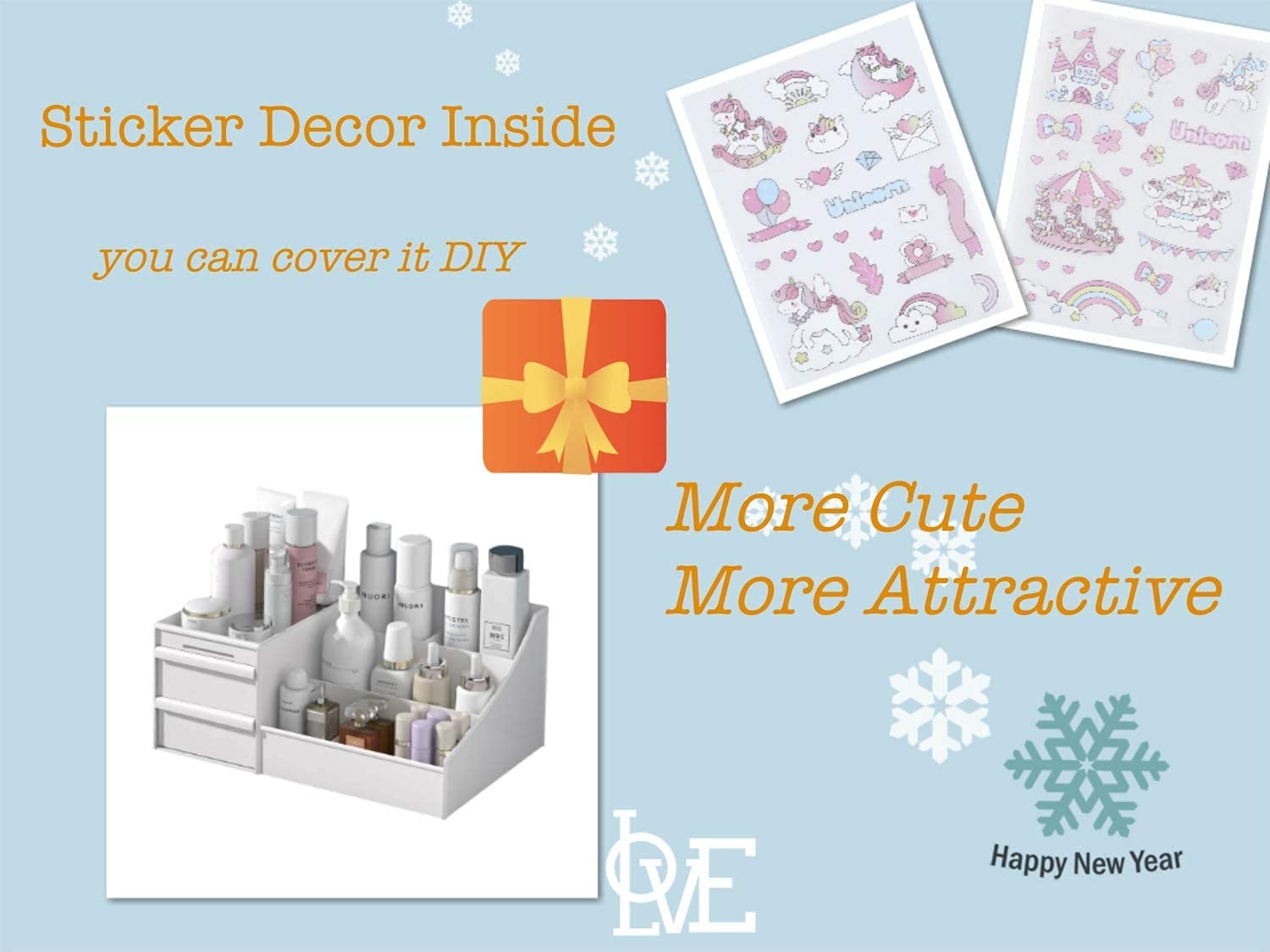 Sulfar Makeup Organizer - White