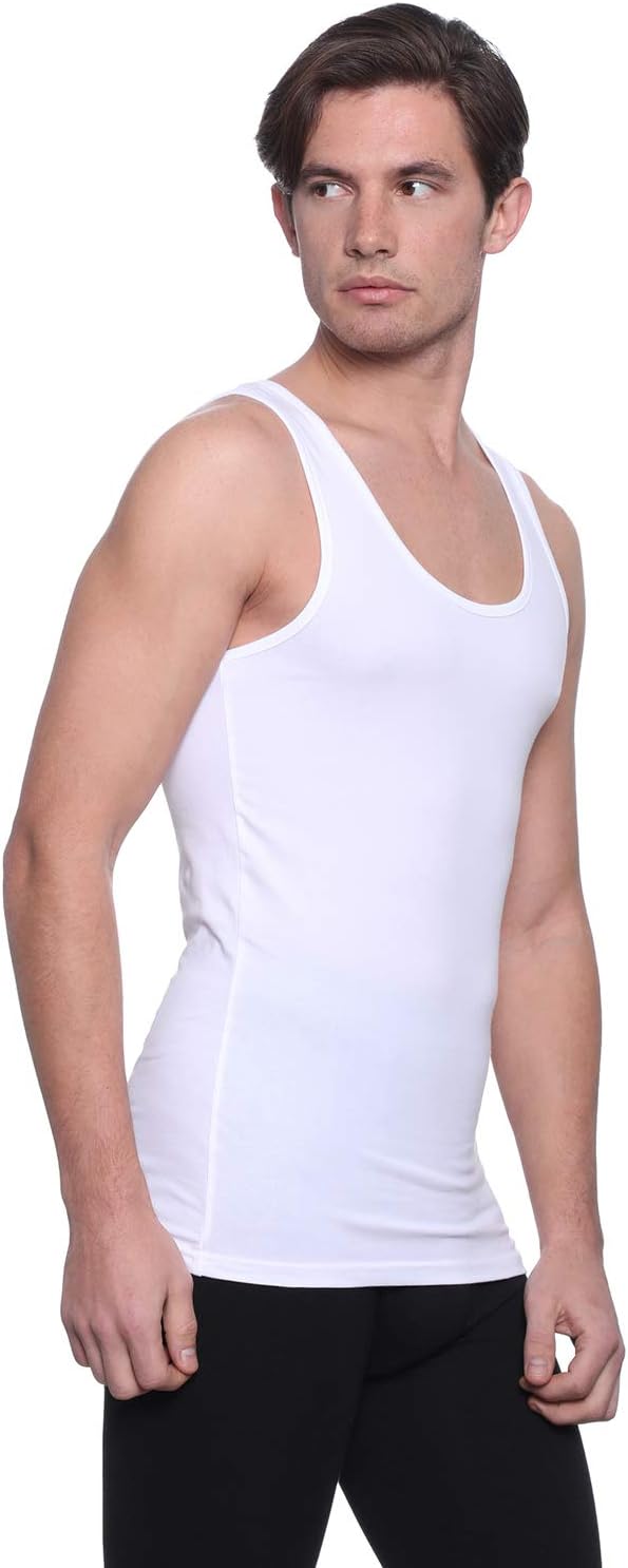 Dice Men's Round Neck Solid Sleeveless Undershirt