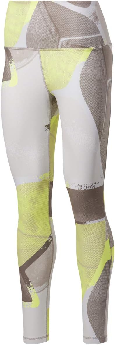 Reebok Studio Lux Bold HR 2.0 AOP Patterned High Waist Sport Tights for Women - Multi Color, M