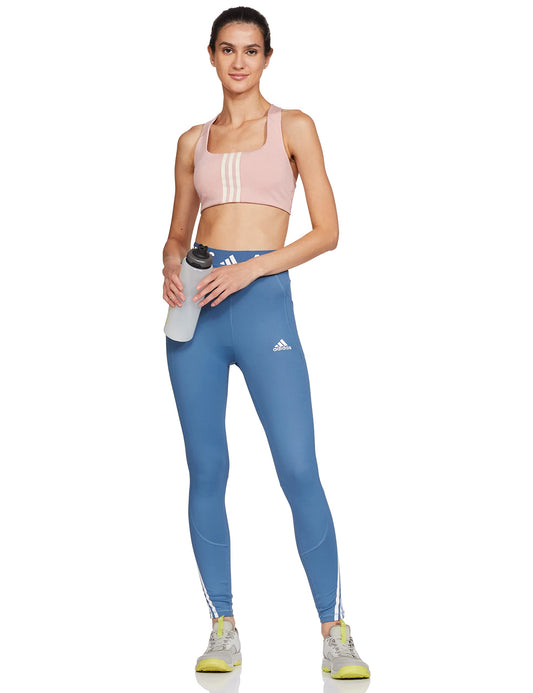 Adidas pwi ms hc5373 training wonder mauve workout bra - medium support for women, size mac