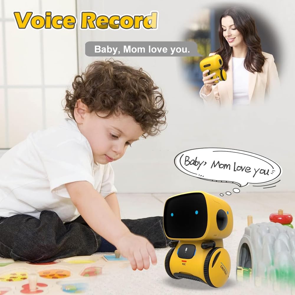 AMERTEER Kids Robot Toy, Smart Talking Robots Intelligent Partner and Teacher with Voice Control and Touch Sensor, Singing, Dancing, Repeating, Gift for Boys and Girls of Age 3 and Up