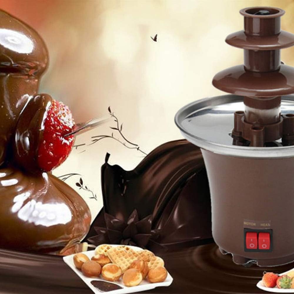 New Mini Chocolate Fountain Three Layers Creative Design Chocolate Melt With Heating Fondue Machine DIY Mini Waterfall Hotpot