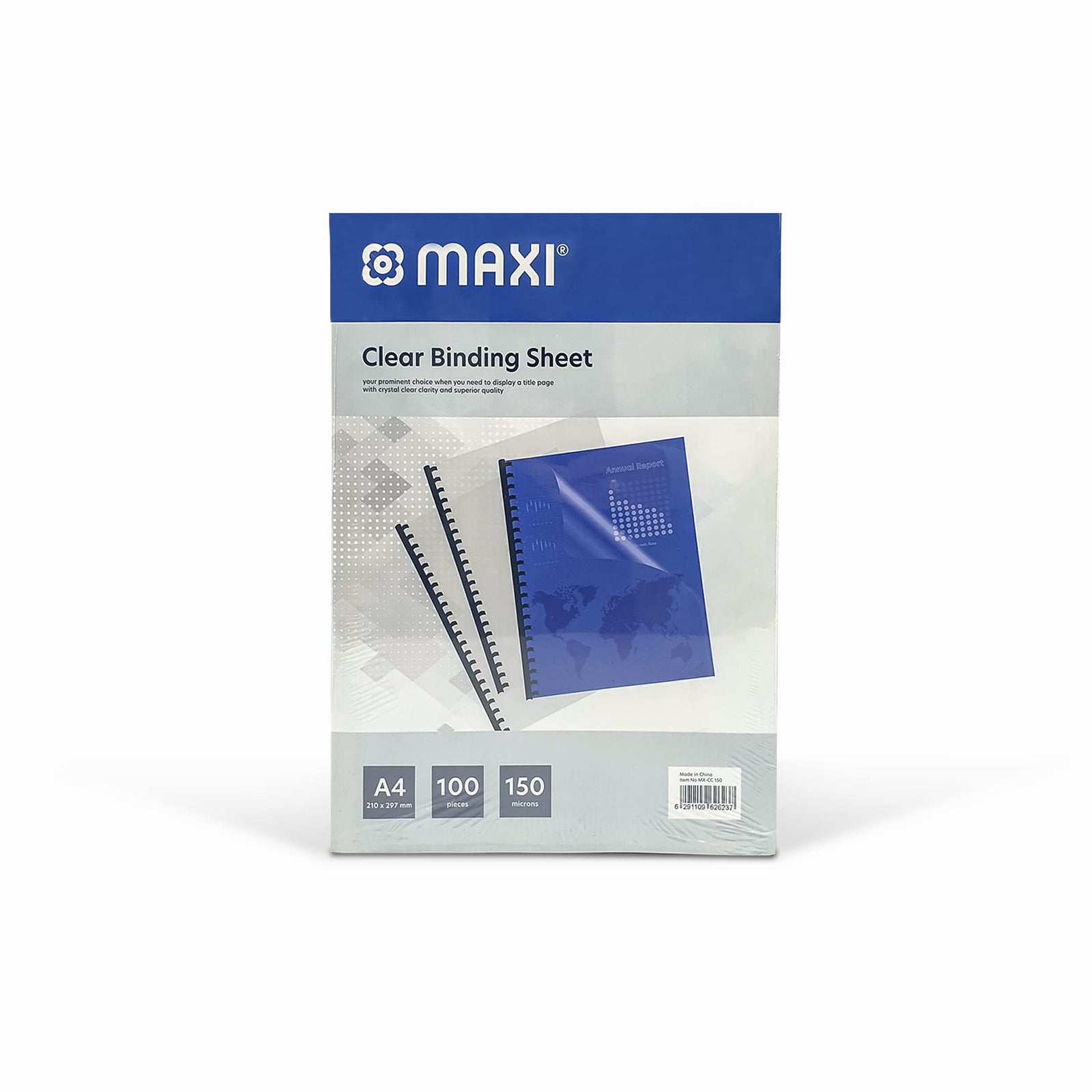 Maxi Clear Binding Cover A4 150 Micron pack of 100pcs