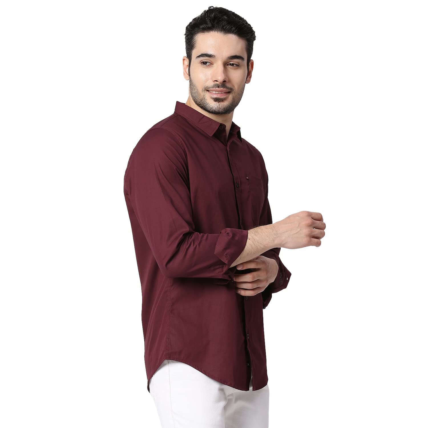 HammerSmith Men's Solid Slim Fit Shirt