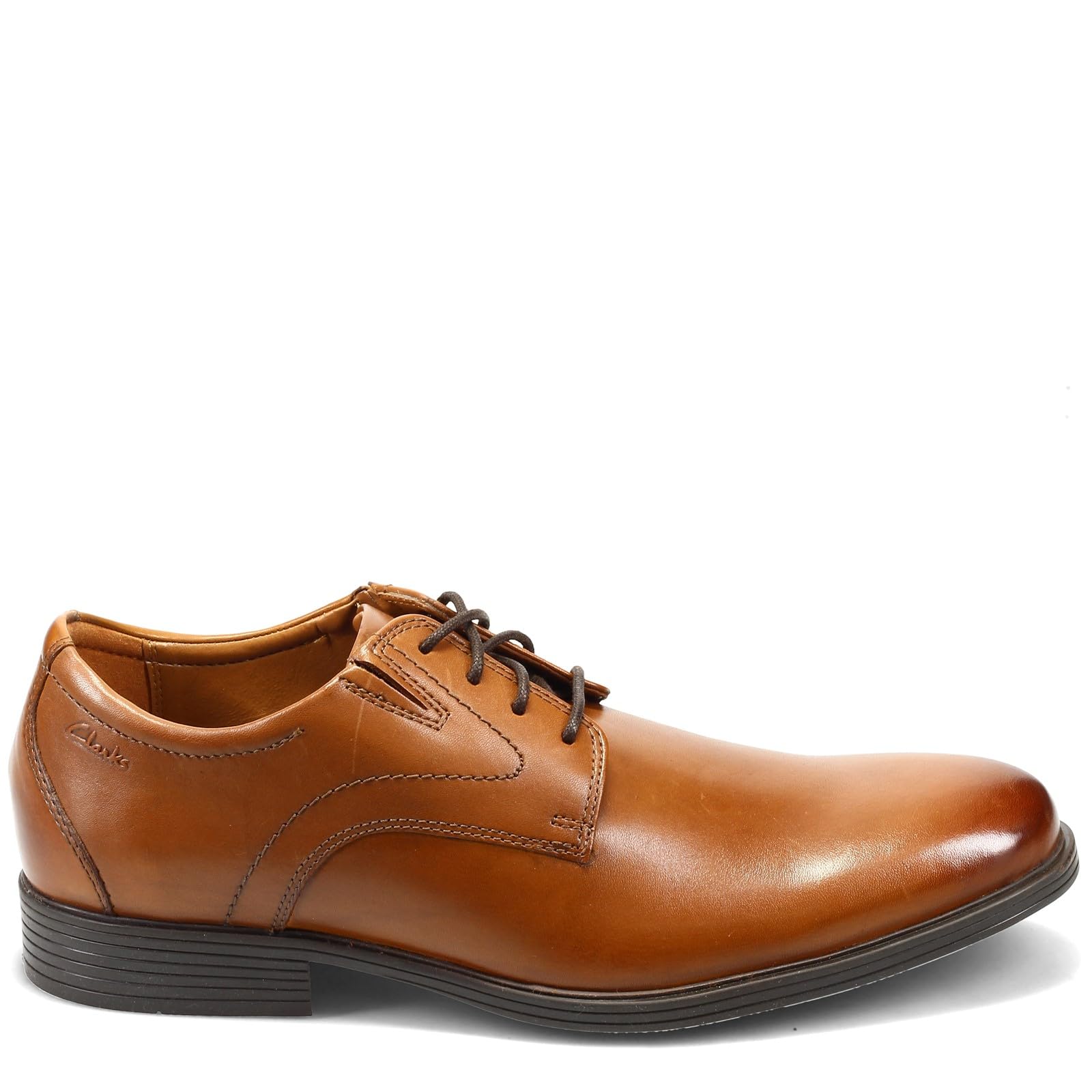 Clarks Mens Whiddon Pace Oxford, Dark Tan Leather