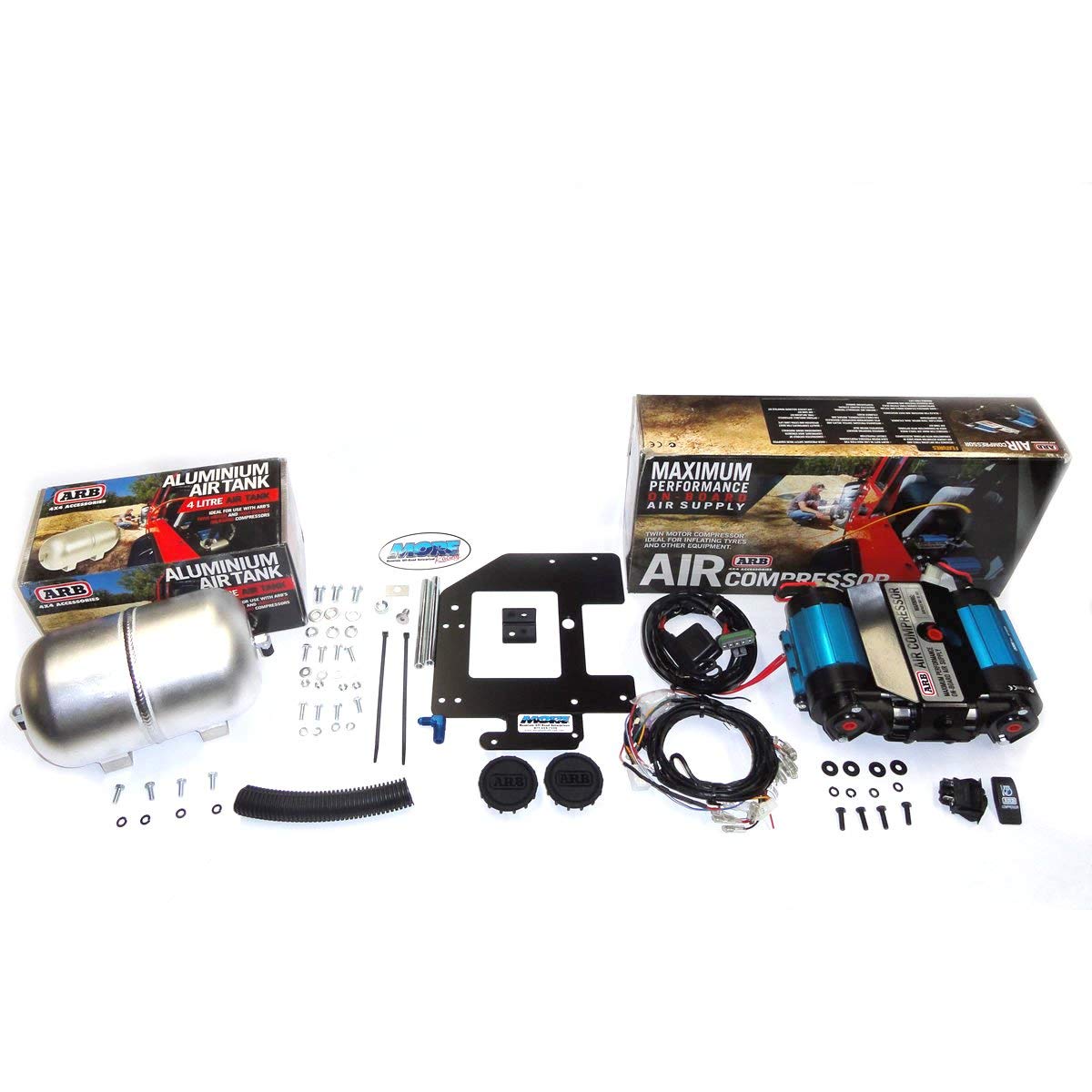 ARB CKMTA12 '12V' On-Board Twin High Performance Air Compressor, Ideal for Lockers Locking Differentials, Tire Inflator, Horn, Tools and Pneumatic Tools.