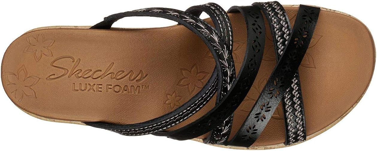 Skechers BEVERLEE - TIGER POSSE Women's Wedge Sandal - Black