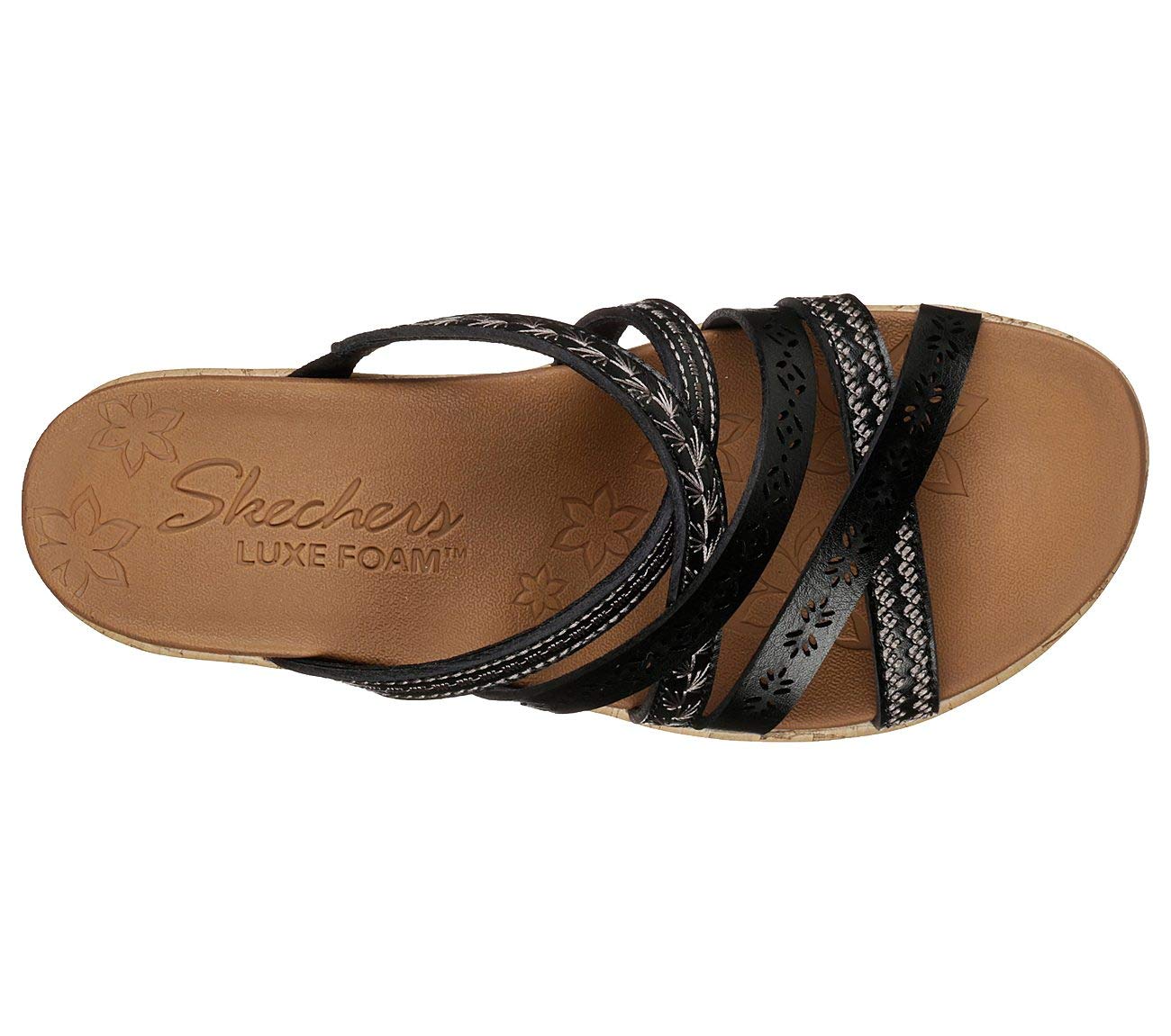 Skechers BEVERLEE - TIGER POSSE Women's Wedge Sandal - Black