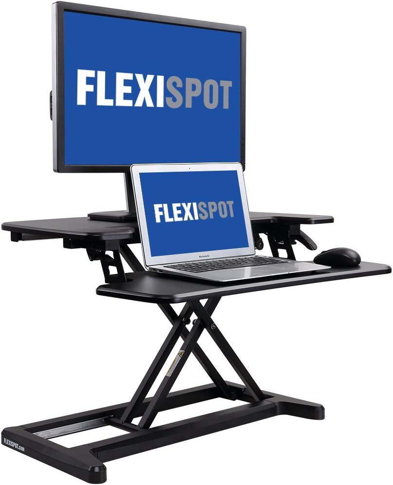 Flexispot Stand Up Desk Converter 28 Standing Desk Riser With Deep Keyboard Tray For Laptop 28