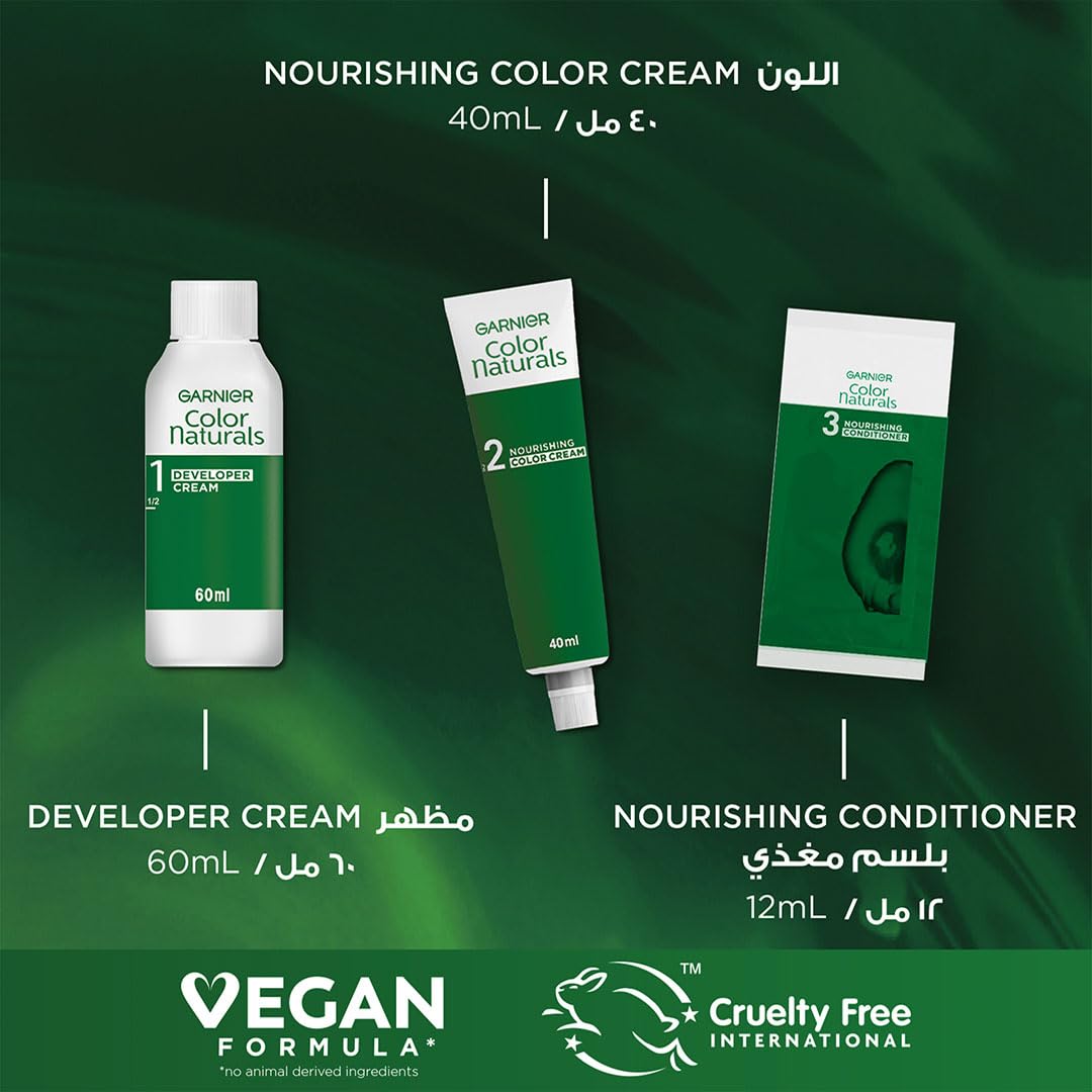 Garnier Hair Colour, With 3 Nourishing Oils, Grey Covereage, Long-lasting Shiny Colour, Natural-looking Result, For All Hair Types