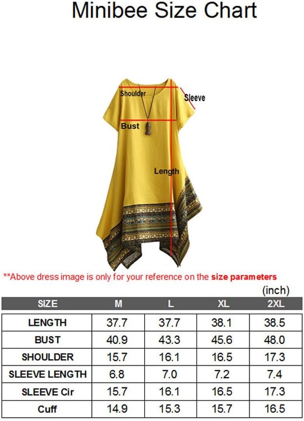 Minibee womens Ethnic Dress Maxi Dresses Casual Long Dresses