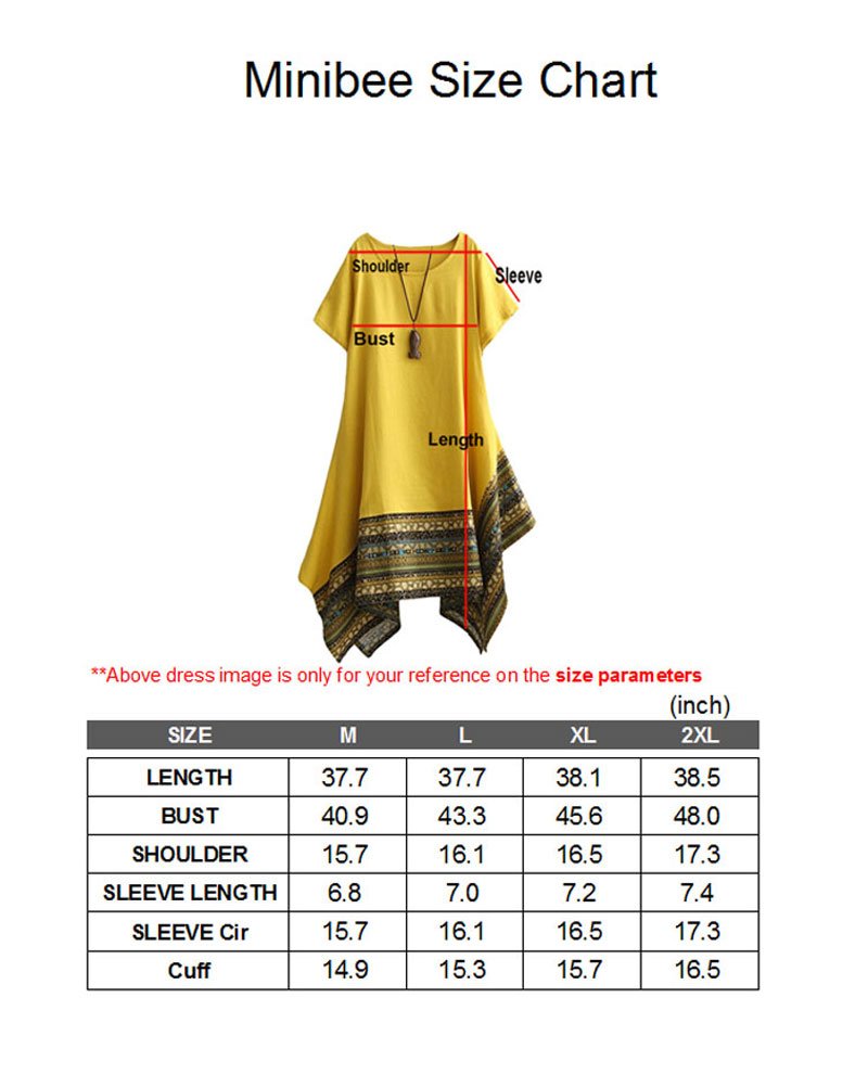 Minibee womens Ethnic Dress Maxi Dresses Casual Long Dresses