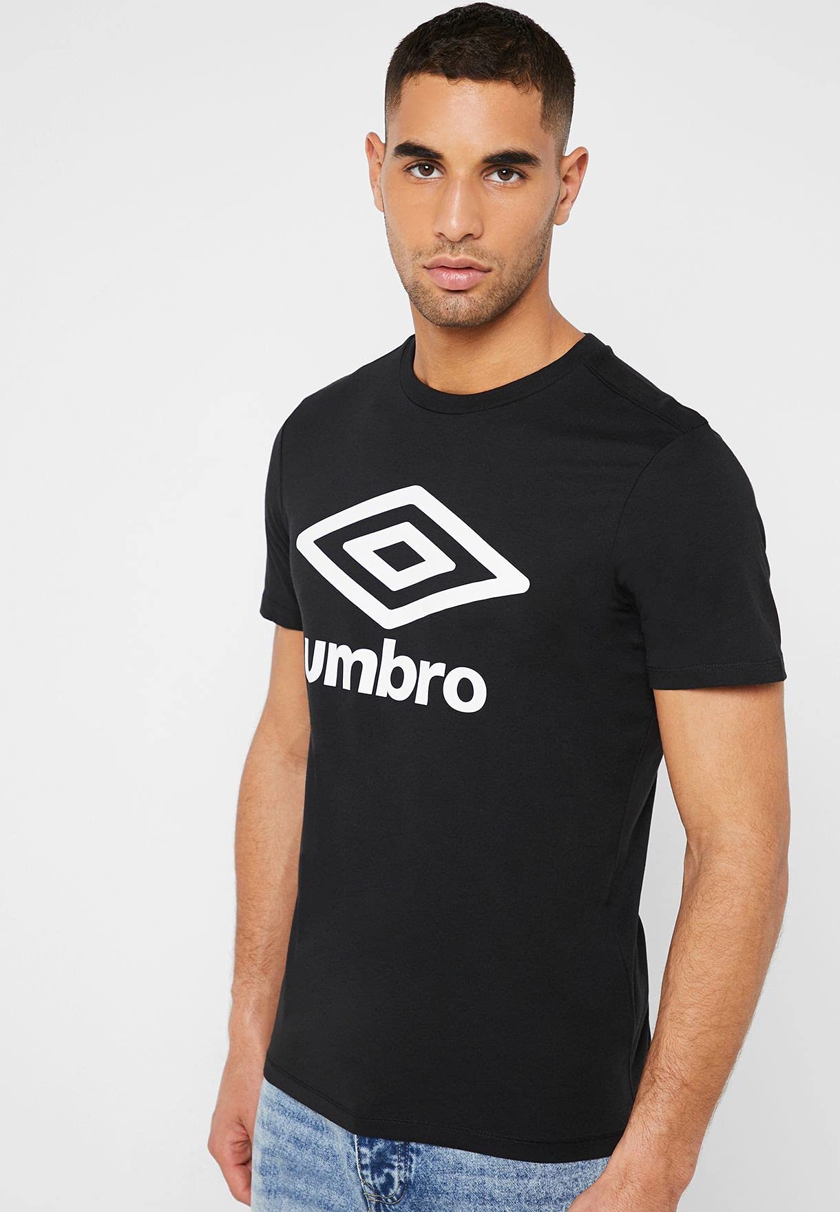 Umbro Mens FW Large Logo Cotton Tee T-Shirt Color: Black Size: S