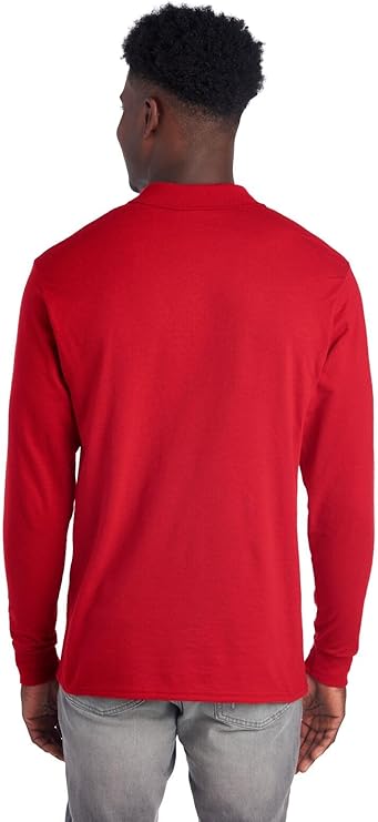 Jerzees Men's Spot Shield Long Sleeve Polo Sport Shirt Polo Shirt (pack of 1)