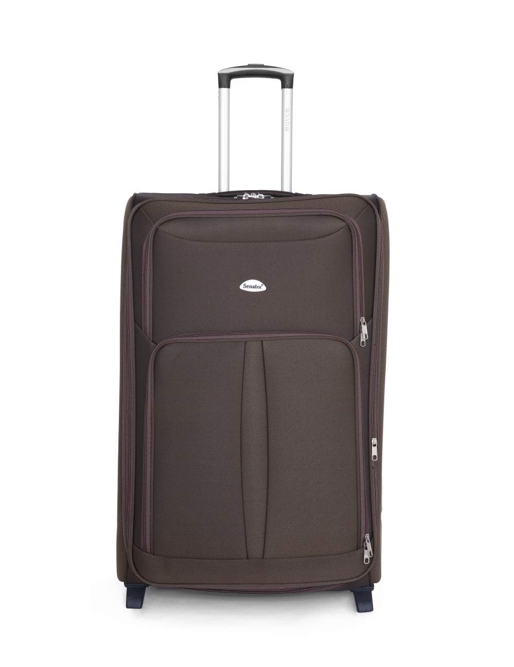 Senator Soft-Shell Carry on Luggage 20 Inches Small Suitcase for Unisex KH108 | Ultra Lightweight Expandable EVA With Wheels 2 (Carry-On 20-Inch, Brown)