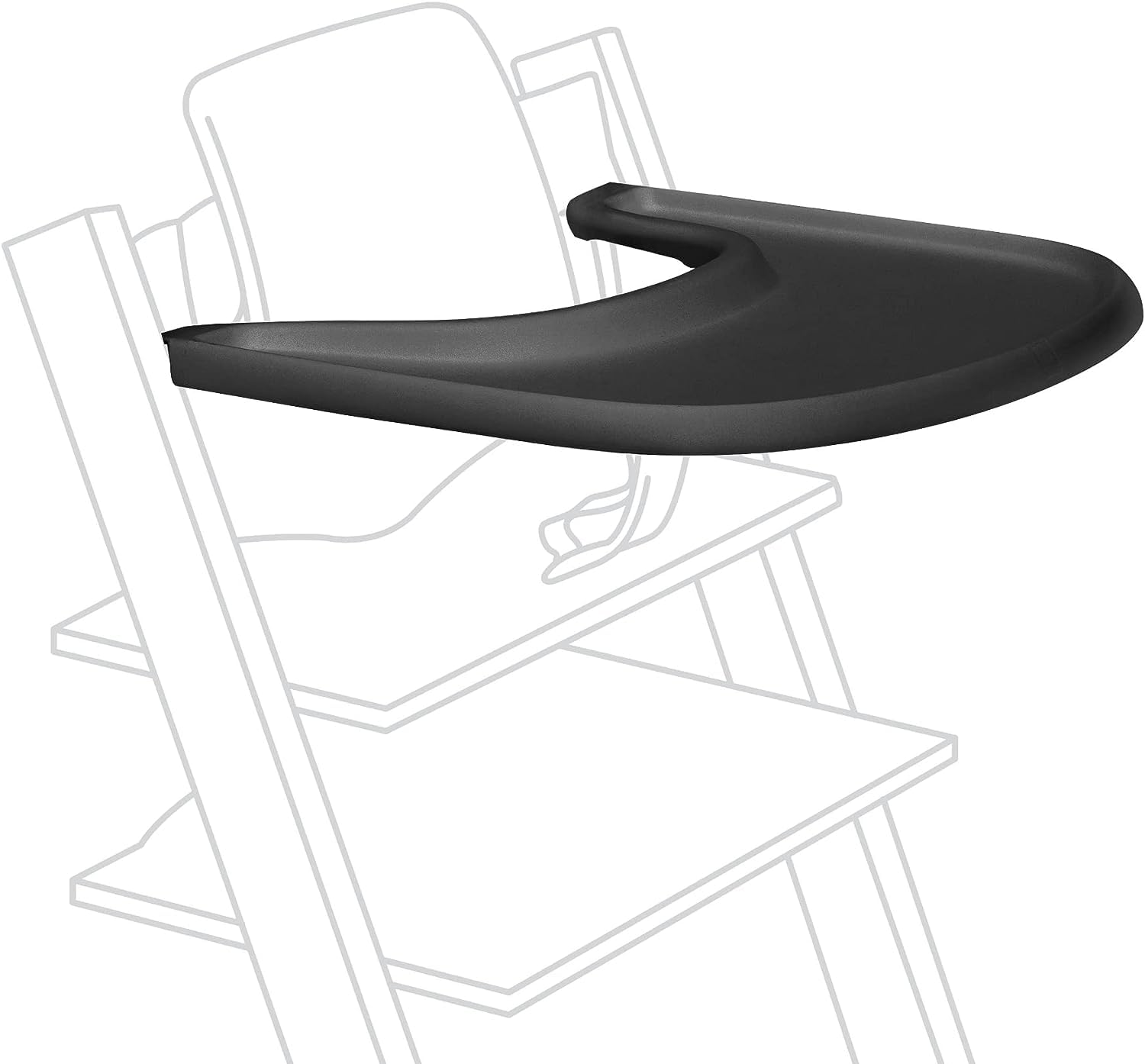 Stokke Tripp Trapp Tray - Designed Exclusively for Tripp Trapp baby Chair + Tripp Trapp Baby Set - Convenient to Use & Clean - Made with BPA-Free Plastic - Suitable for Toddlers 6-36 Months - Black