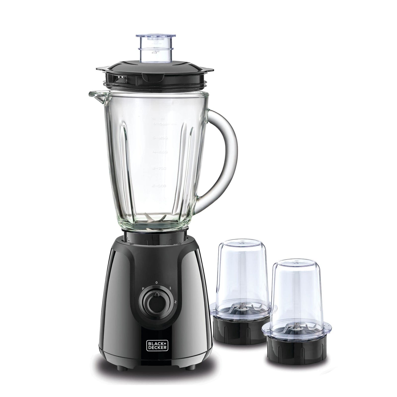 Black & Decker 400W Blender With Glass Jar And 2 Grinding Mill, Black, Bx440G-B5, Year Warranty