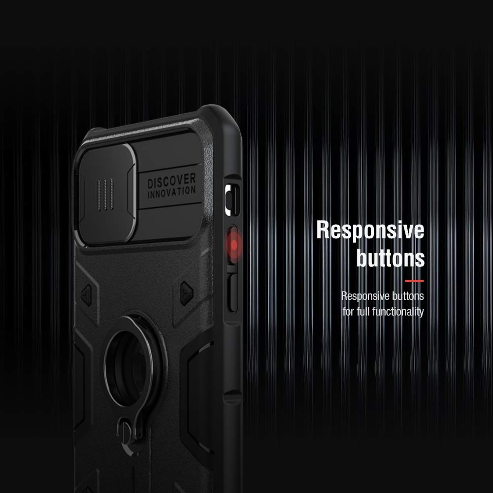 Nillkin iPhone 11 Pro Case Slide Camera Protection Case for iPhone 11 Pro Cover Ring Stand Holder (Black)
